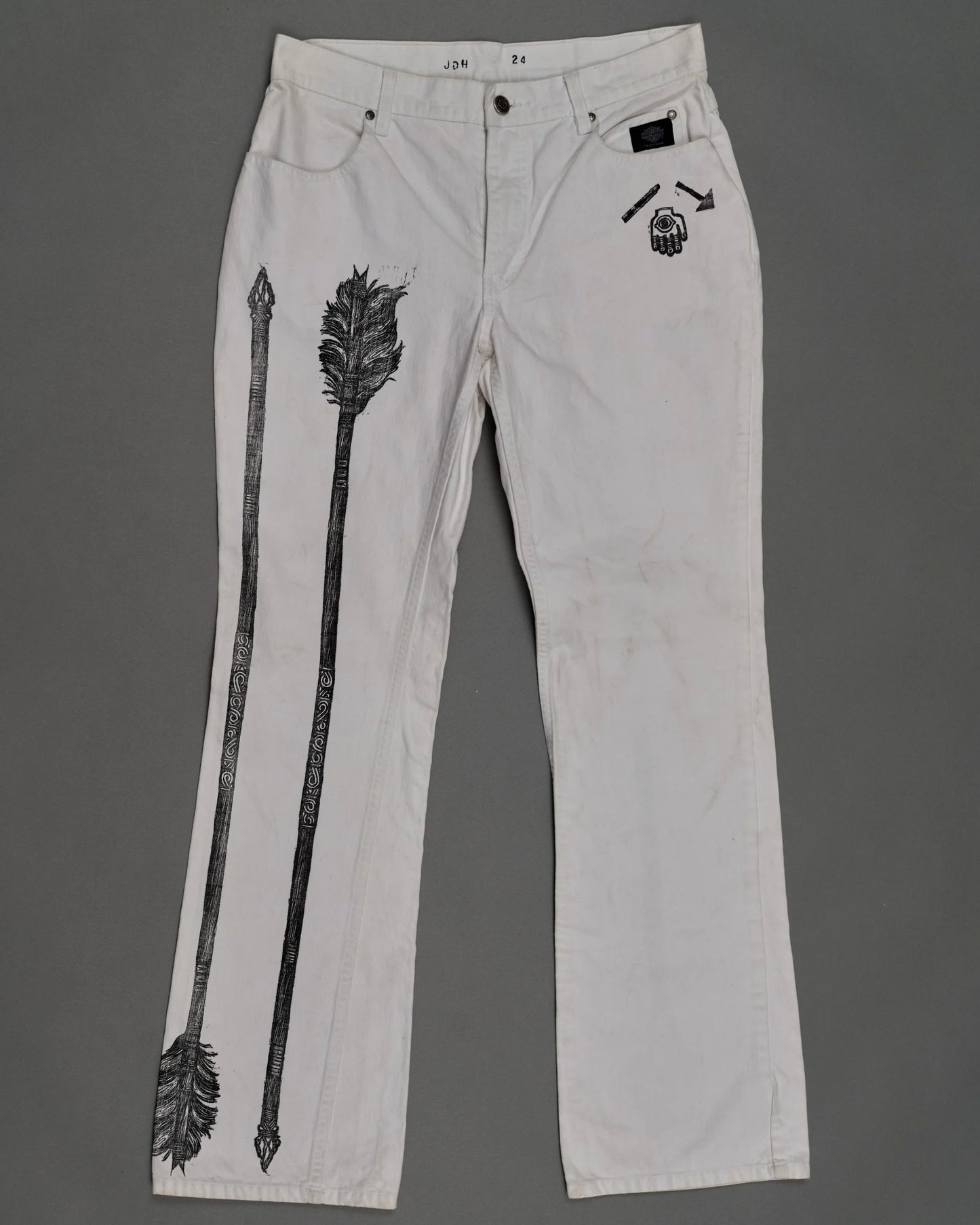 Denim Pants 003 White HD