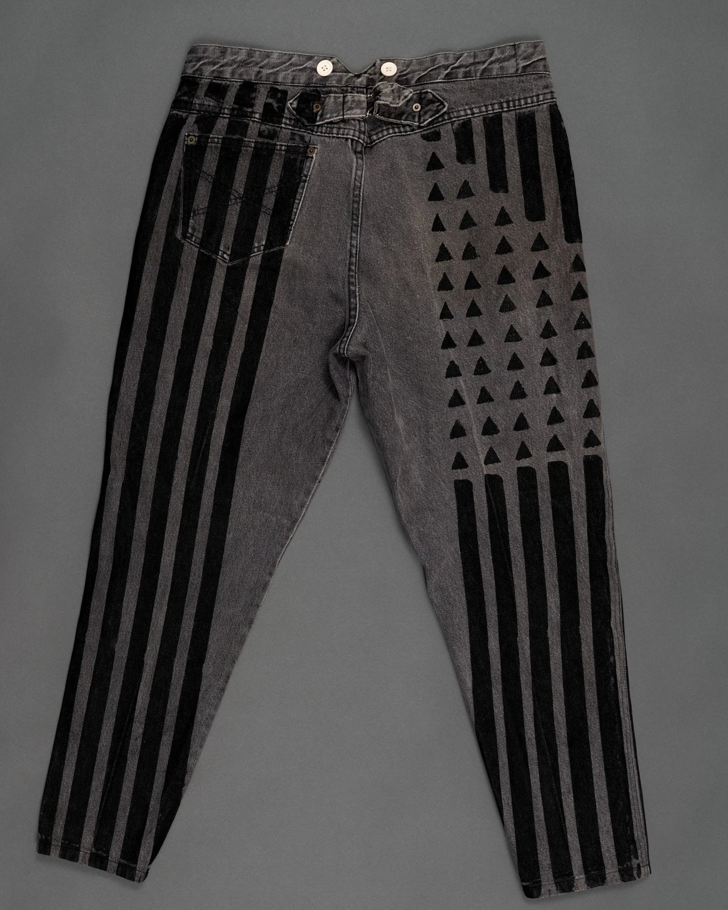 Western Pants Grey Stripes