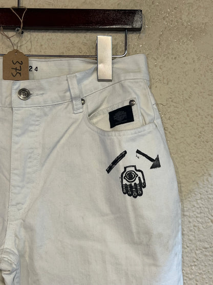Denim Pants 003 White HD