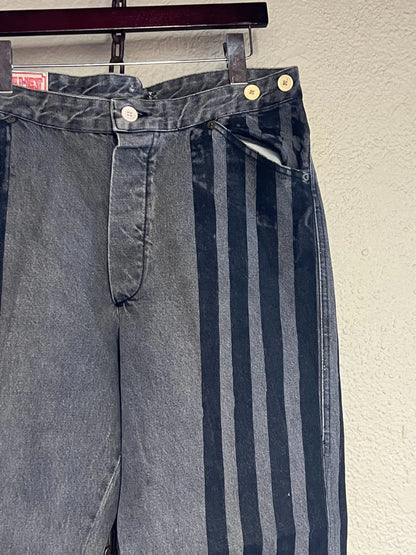 Western Pants Grey Stripes