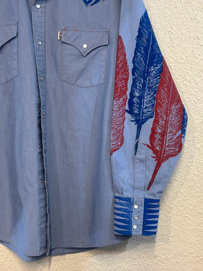 Snap Shirt 001 feather cuffs