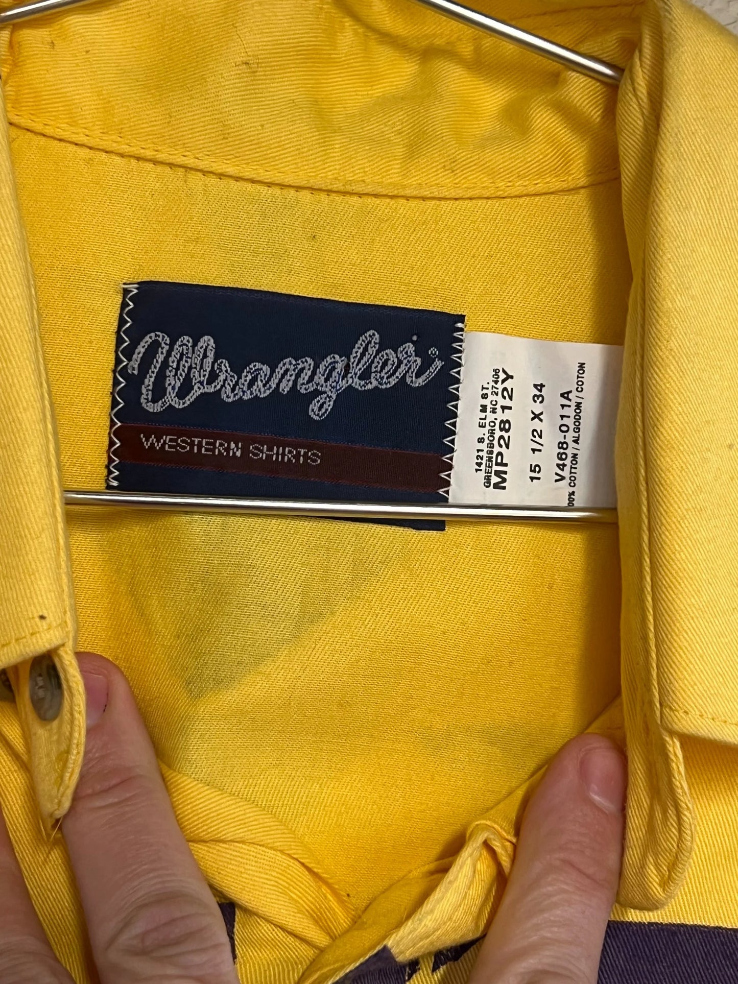 Yellow Wrangler Button Up
