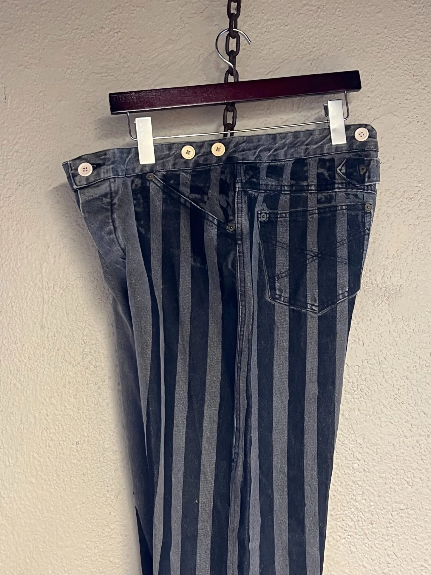 Western Pants Grey Stripes