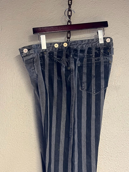 Western Pants Grey Stripes