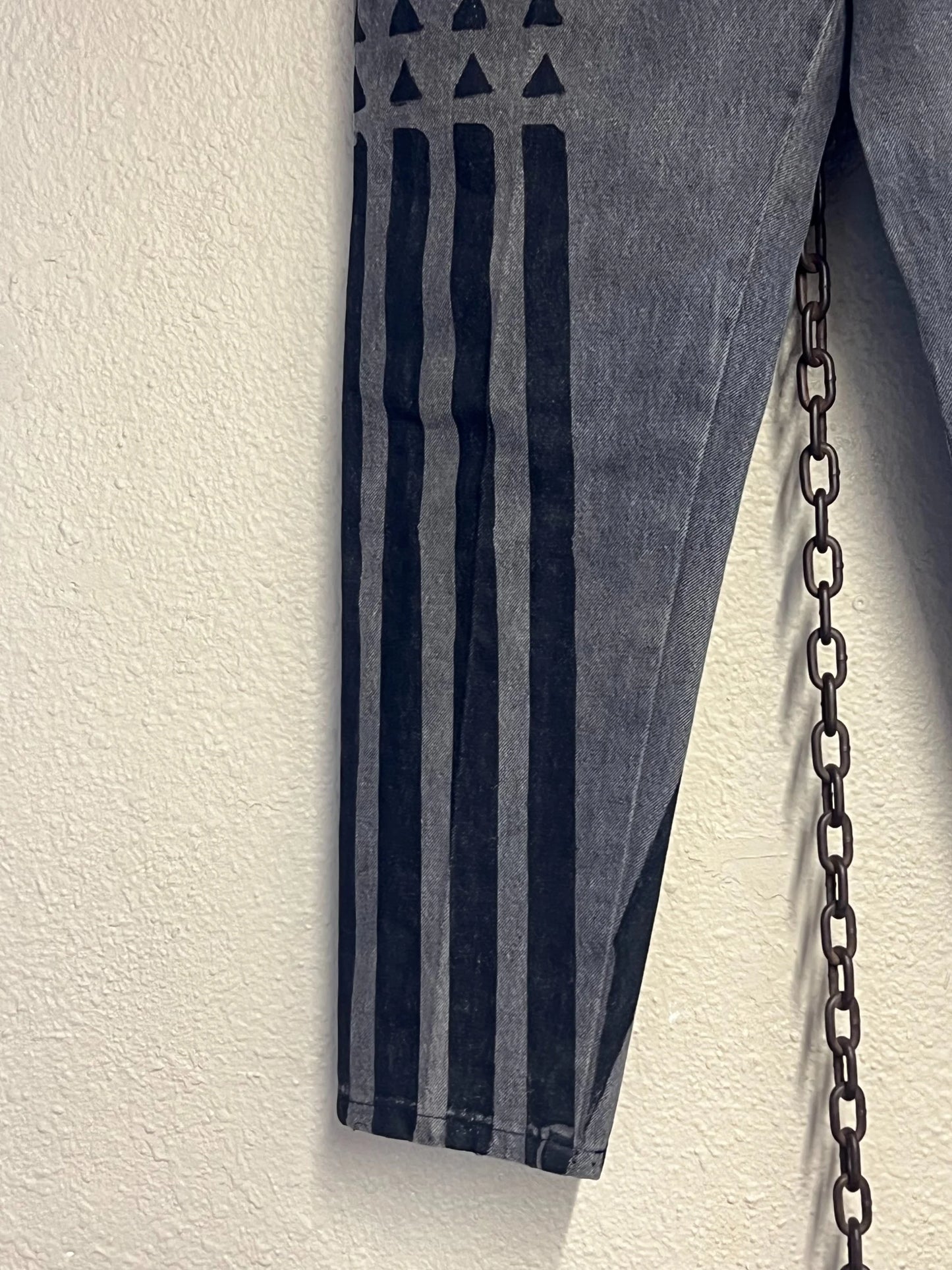 Western Pants Grey Stripes