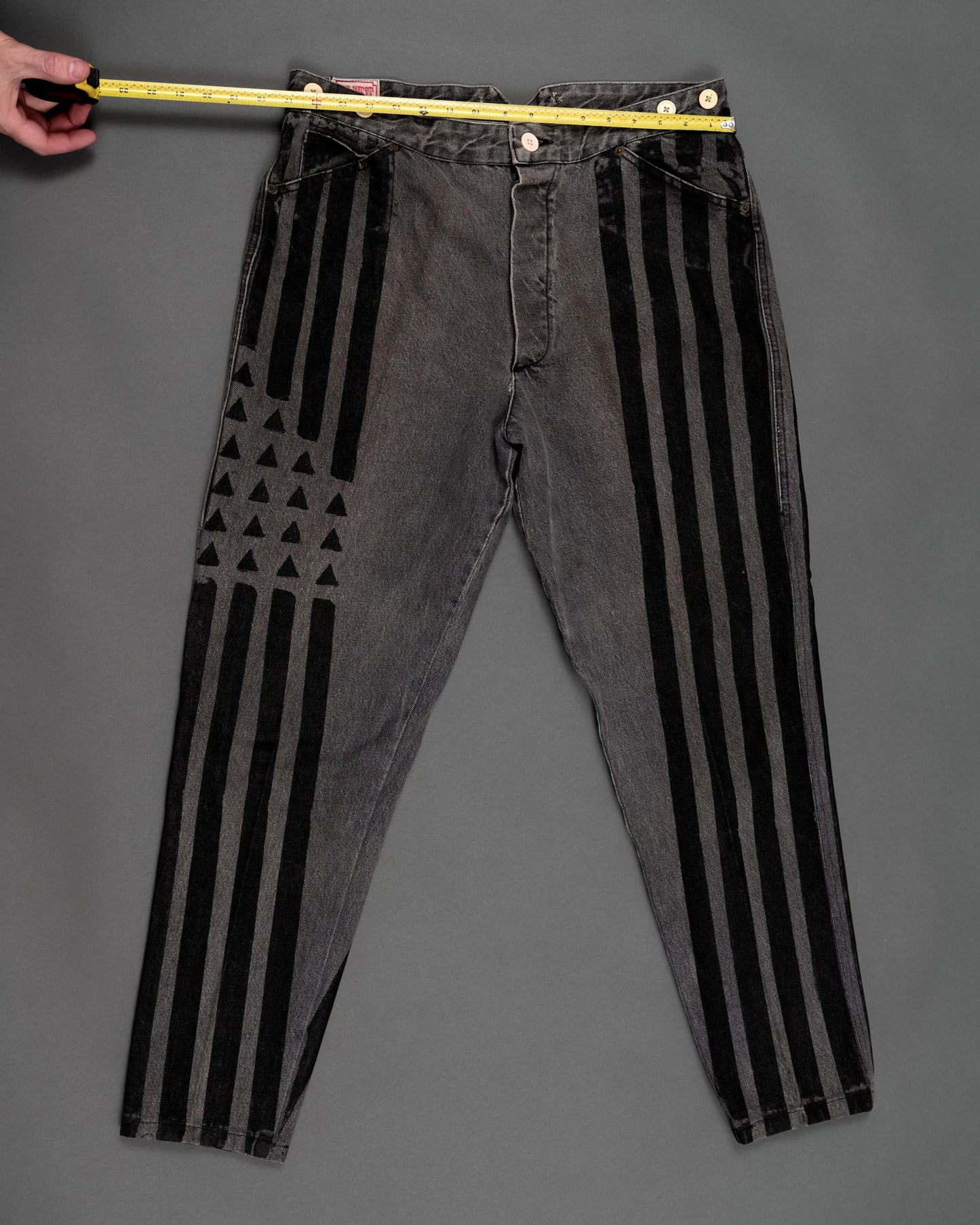 Western Pants Grey Stripes