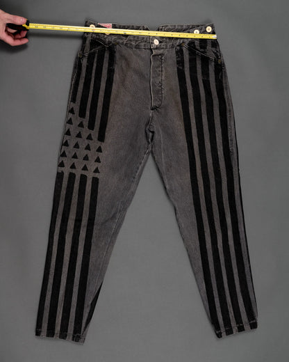 Western Pants Grey Stripes