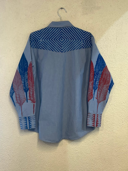 Snap Shirt 001 feather cuffs