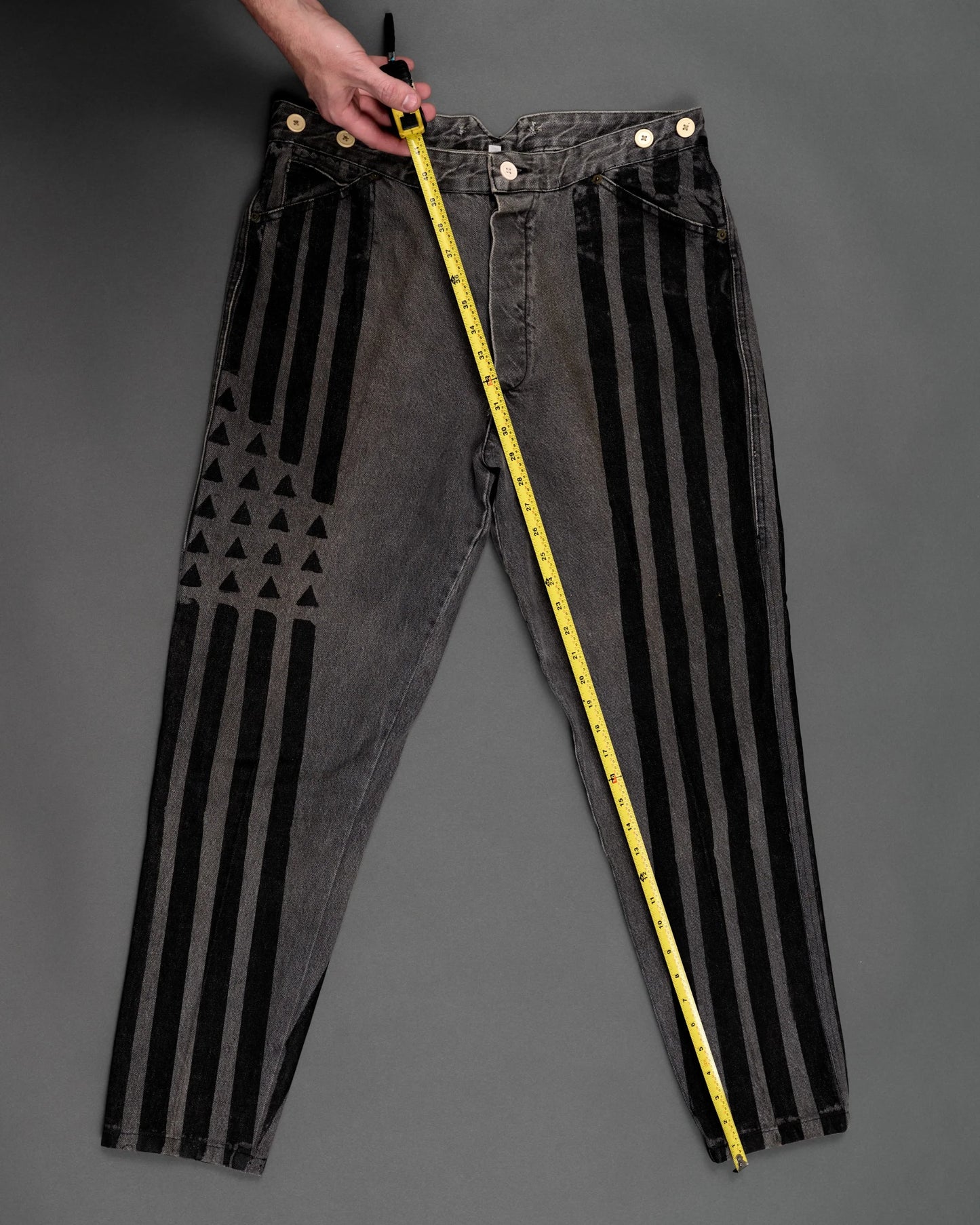 Western Pants Grey Stripes