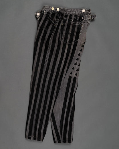 Western Pants Grey Stripes
