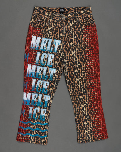 Denim Pants 007 Leopard