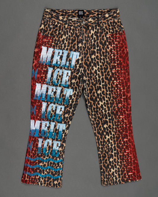 Denim Pants 007 Leopard