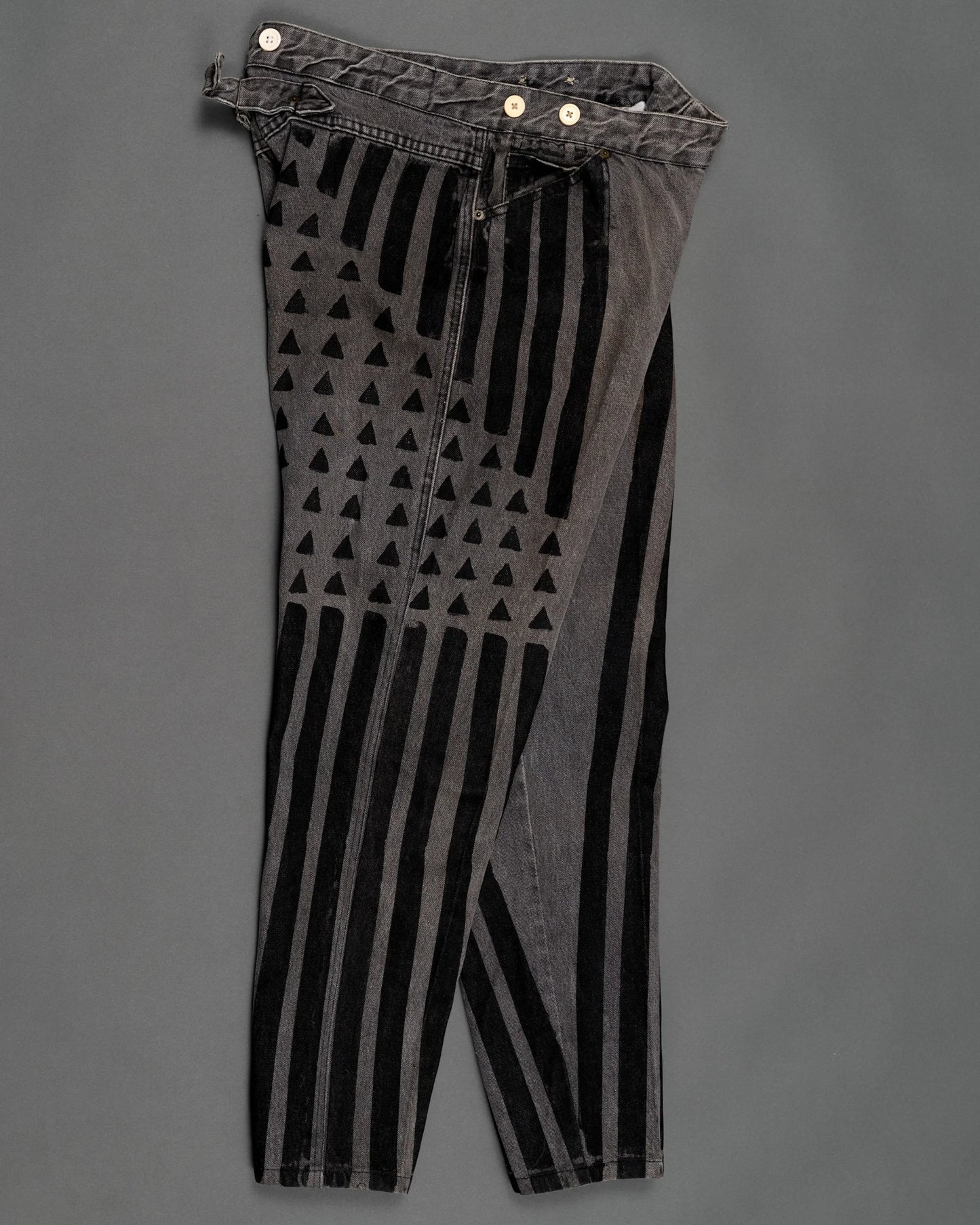 Western Pants Grey Stripes