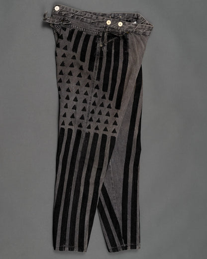 Western Pants Grey Stripes
