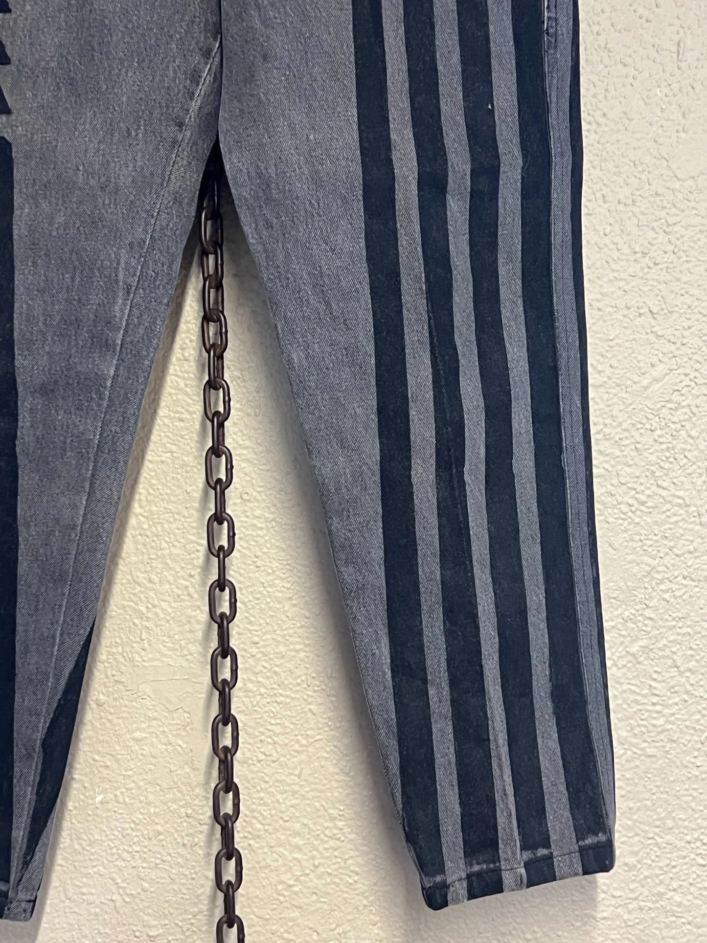 Western Pants Grey Stripes