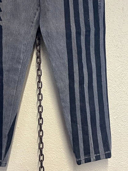 Western Pants Grey Stripes